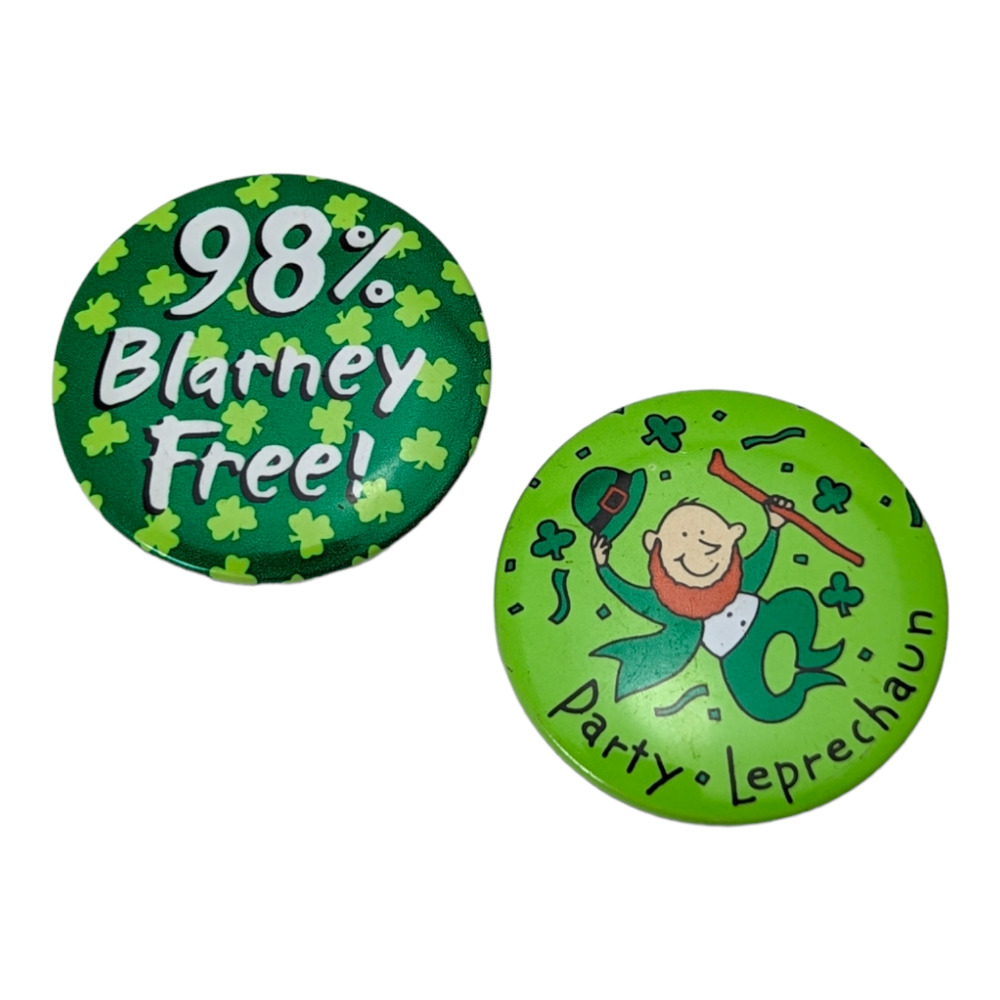 American Greetings Vtg Pinback Button Lot Party Leprechaun St Patricks Day